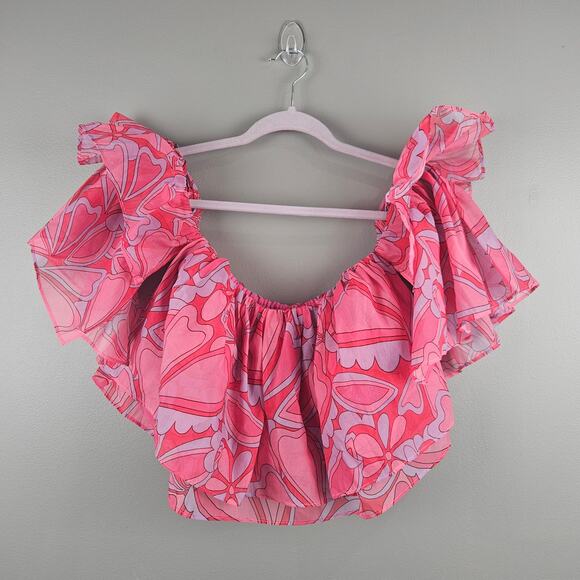 Show Me Your Mumu Rossella Ruffle Top Carnaby Size Small - Picture 1 of 6